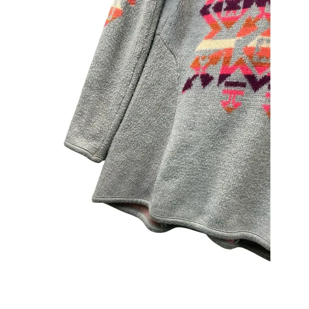 Free People We The Free Navajo Aztec Cardigan Wool Sweater Jacket Sz M - Picture 11 of 16